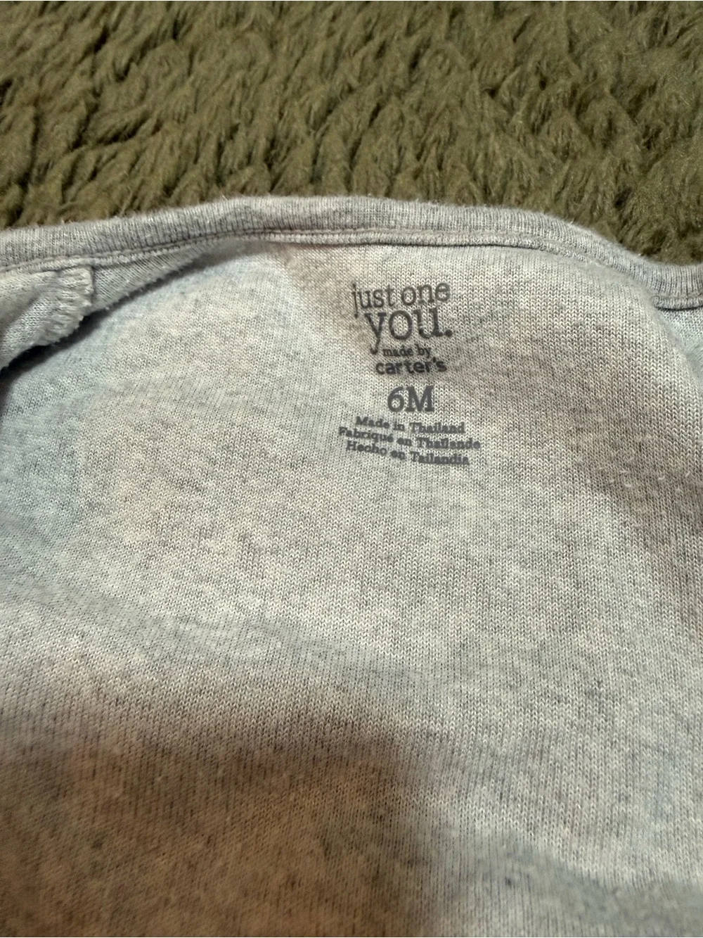 Carter's Light Gray Baby Onesie Top - Picture 4 of 4
